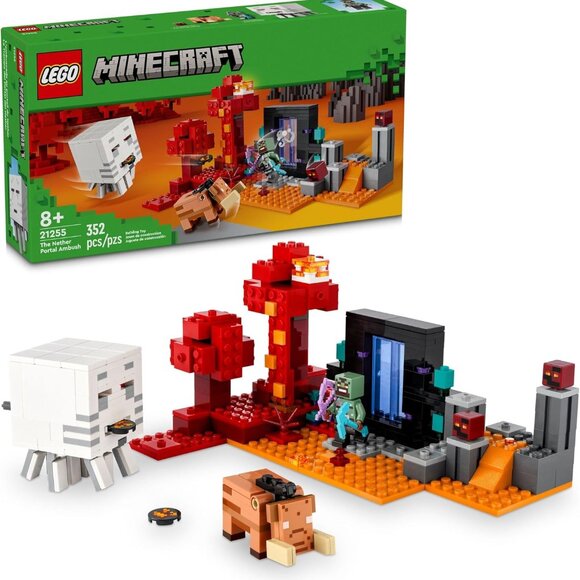 NEW LEGO Minecraft 21255 The Nether Portal Ambush Adventure Set Building Toy for - Picture 1 of 15
